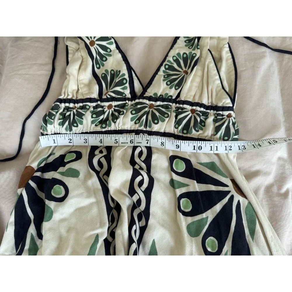 Farm Rio Womens Green M Sleeveless Beach Summer Maxi Florejo Dress Everyday - Picture 7 of 8